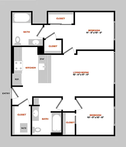 Floor plan South 2B