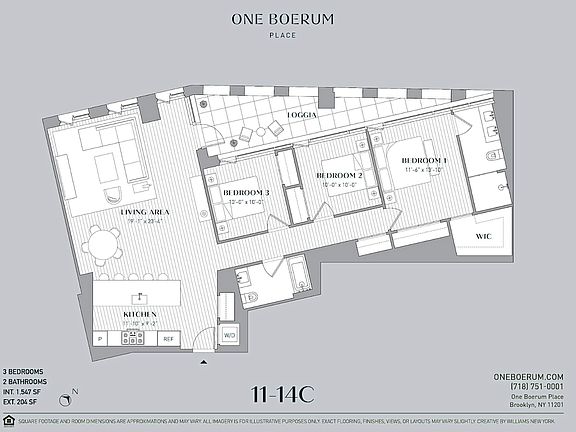 2nd image of 1 Boerum Pl #12C