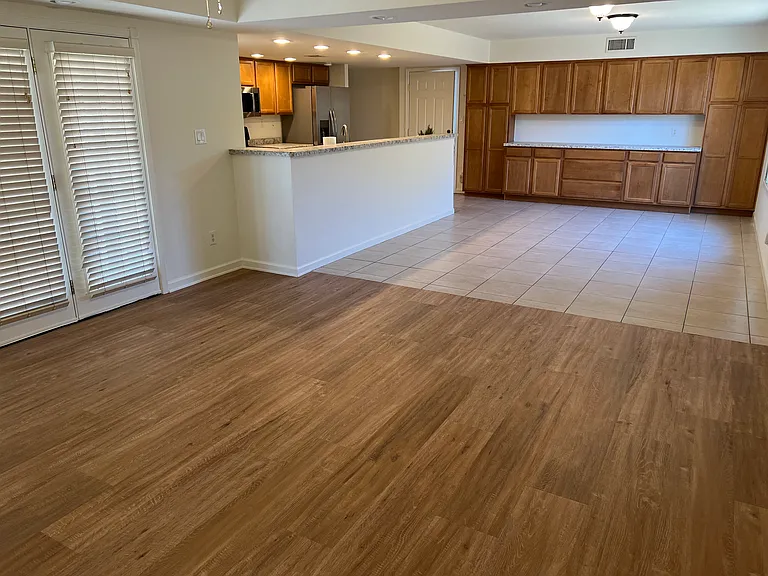 dining and living areas