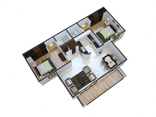 Floor plan 2X2