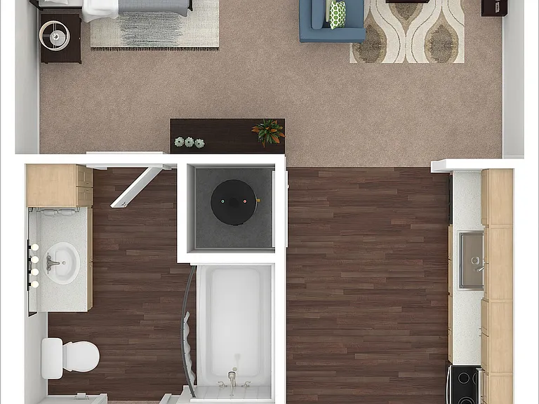 S1 Floor Plan Style 2 3D S1 Floor Plan Style 2 3D
