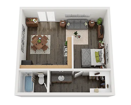 Floor plan Mallory Studio