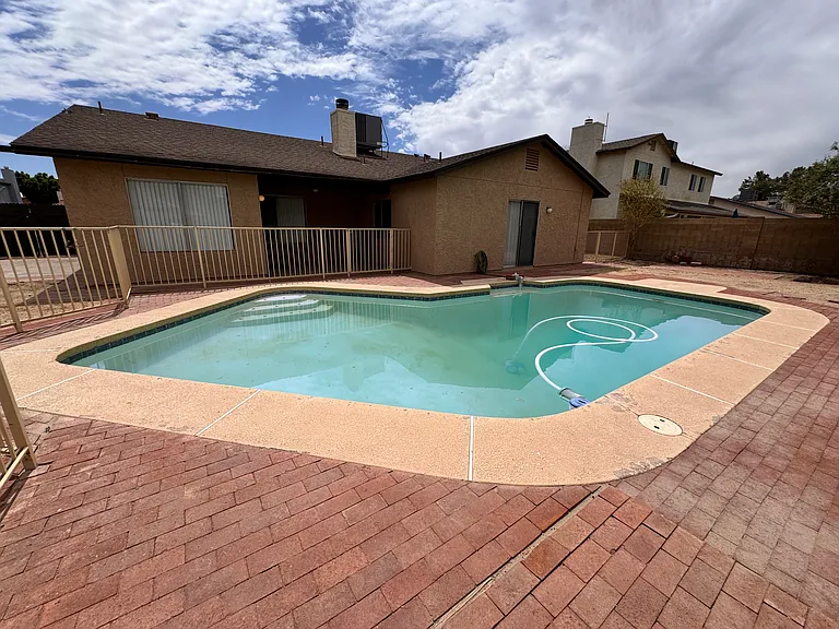 Private fenced, "diving" pool.