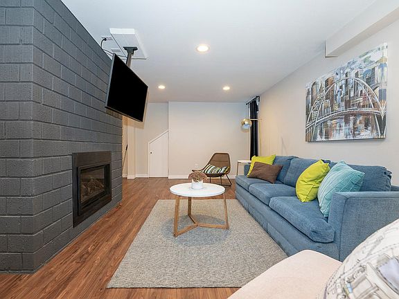 Living room with gas fireplace