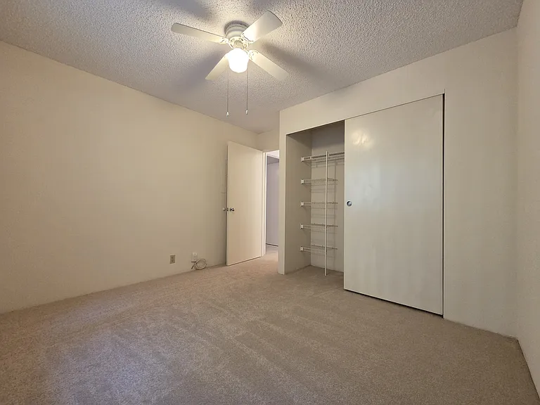 First Bedroom Closet and Ceiling Fan