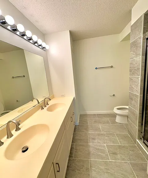 Master bathroom with dual vanity