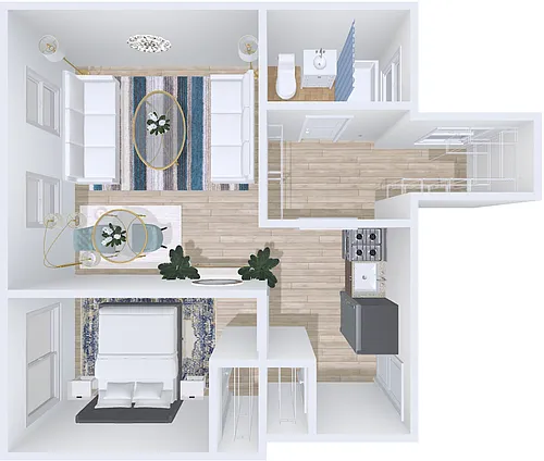 Floor plan 1bd/1b 1