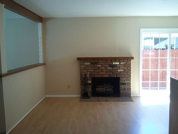 fireplace in dining area