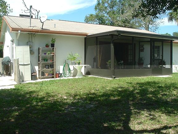 back yard and patio