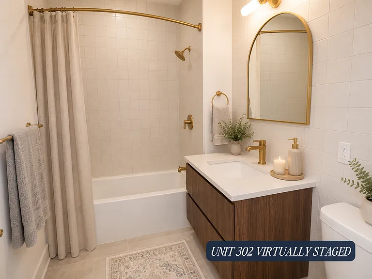 Unit 302 Virtually Staged Bath