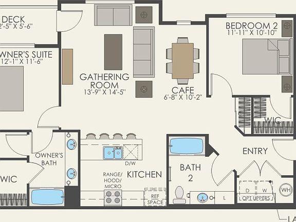 First Floor 2 br 2 ba