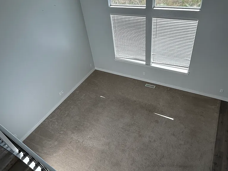 view from second floor looking at living room