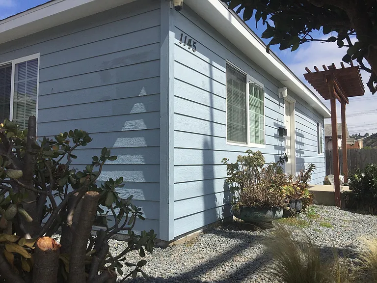 Side of the house from the corner of Colusa street and Riley Street.