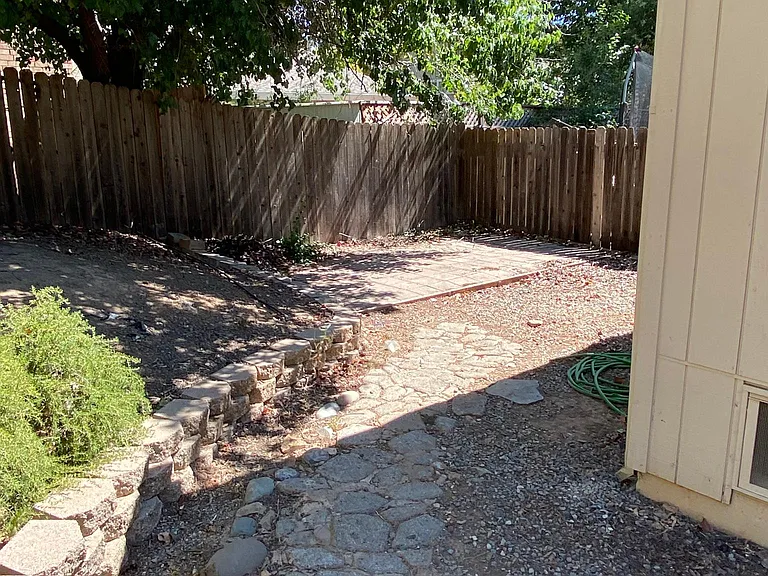 rear yard area