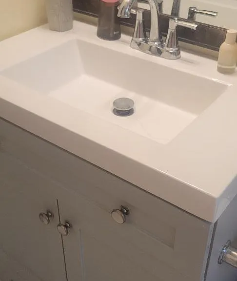 Oversized bathroom vanity.