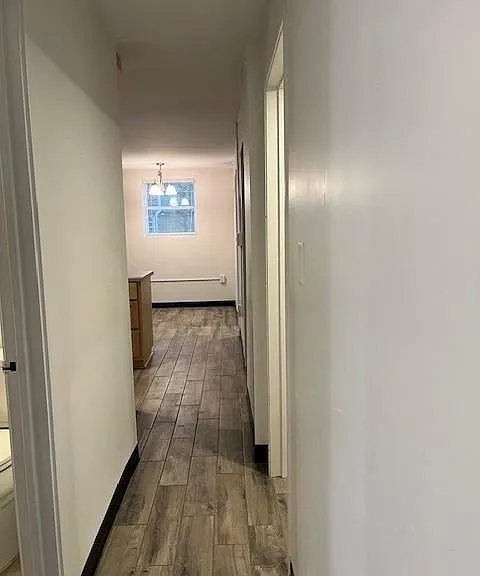 Hallway going from living room to kitchen