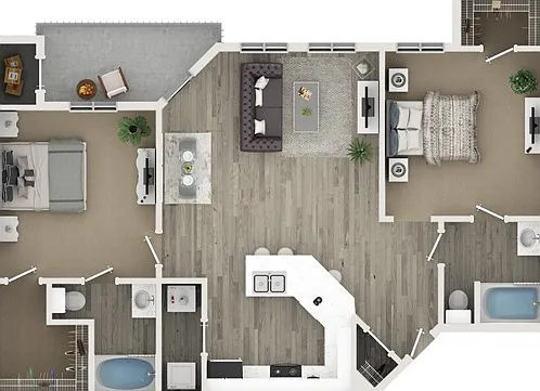 Two Bedroom Two Bath Floor Plan Two Bedroom Two Bath Floor Plan