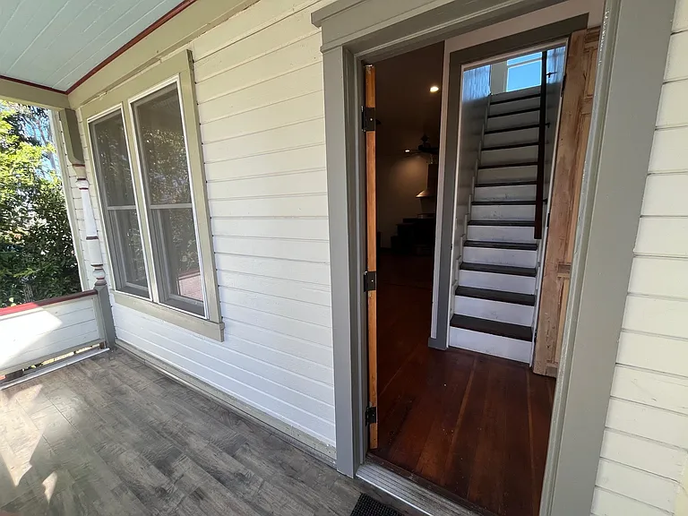 porch and open front door