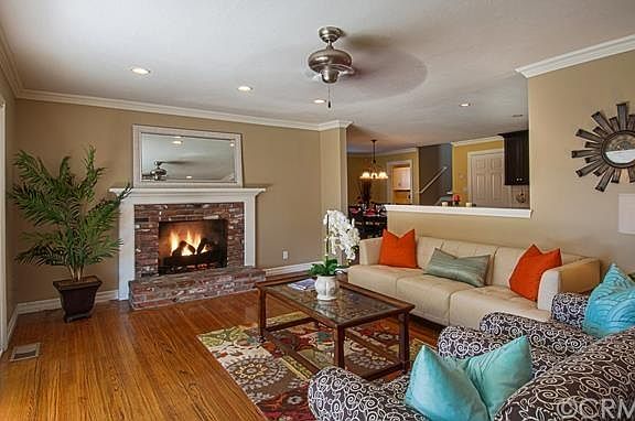 TV can be placed over mantle.