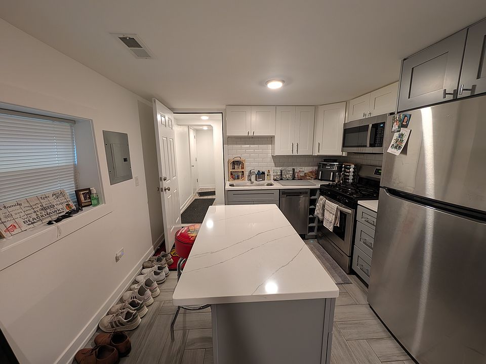 Open kitchen with modern appliances