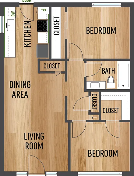 B1A Two Bedroom B1A Two Bedroom