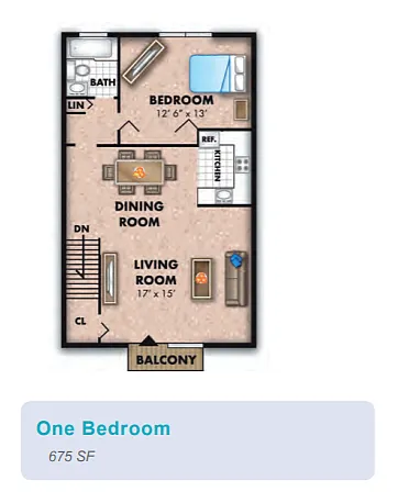 Floor plan 1 Bedroom