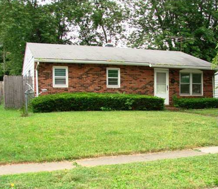 Front of home is brick