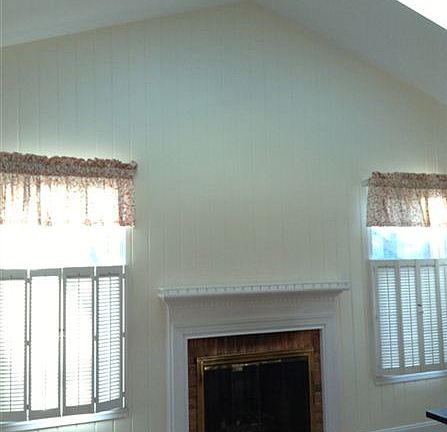 Vault ceiling skylight family room