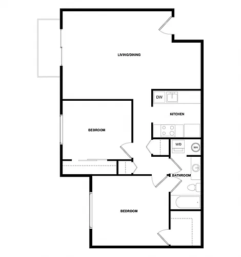 Floor plan Leilani 2 2x1 XS