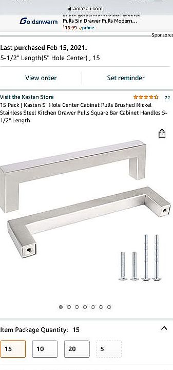 New cabinet hardware 