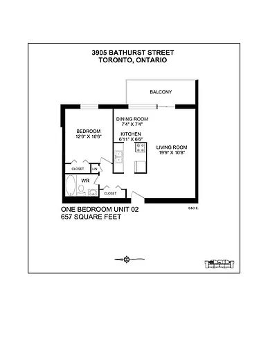 Floor plan 1 Bedroom 1 Bed 1 Bath