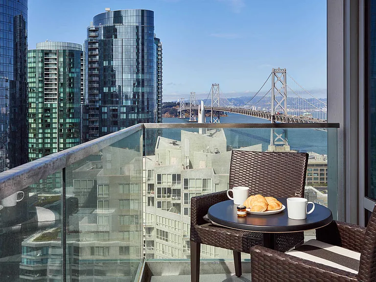 Patio with Views of the Bay Bridge