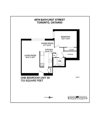 Floor plan 1 Bedroom 1 Bed 1 Bath 3