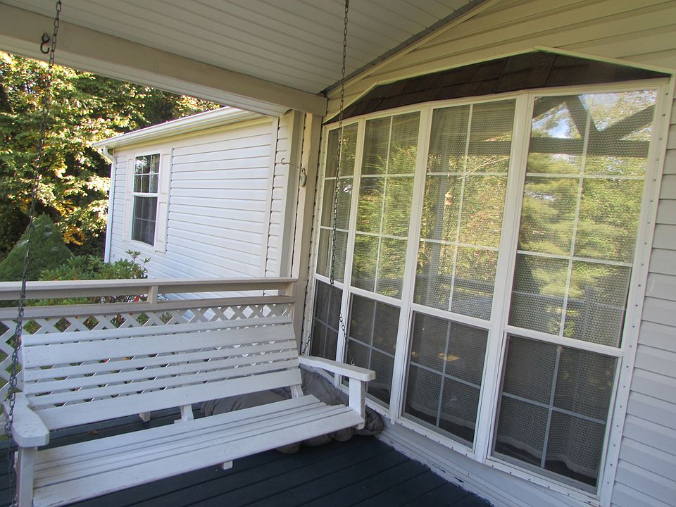 porch swing on covered porch