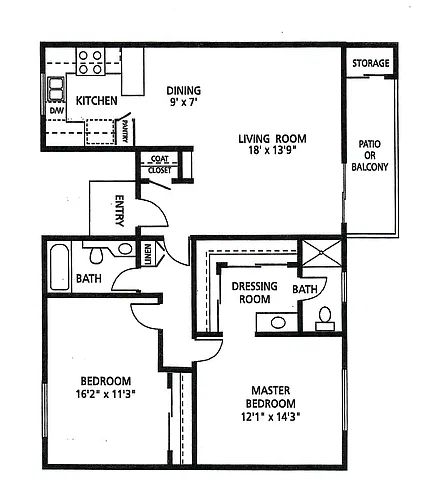 Floor plan 2X2 E