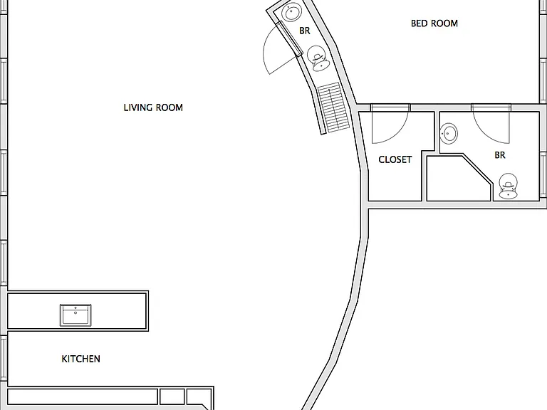 Apartment Layout (Lower Level)