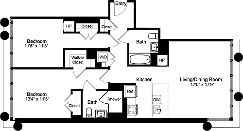 Floor plan Two Bedroom O 3