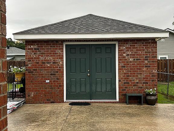 Brick Shed on Slab