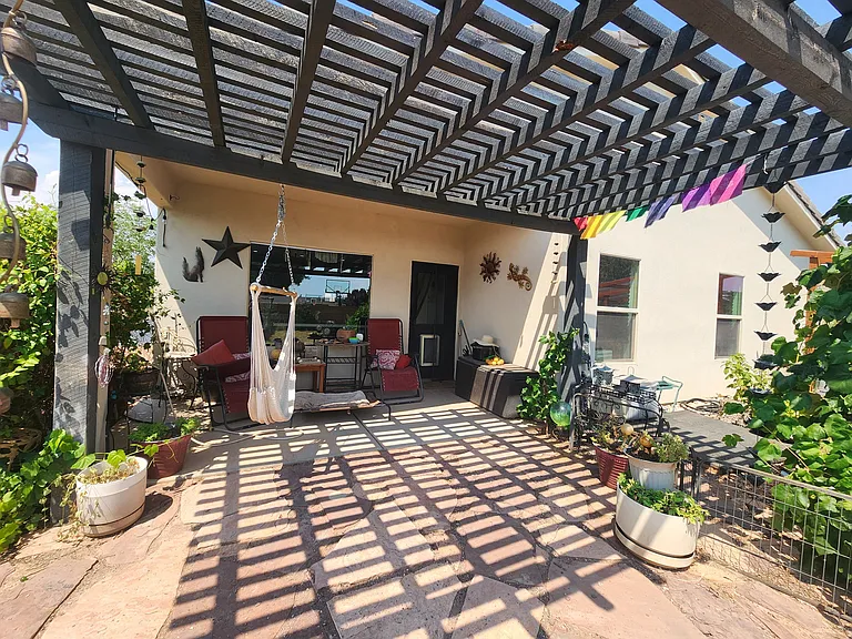Rear Patio with lighting and pergola