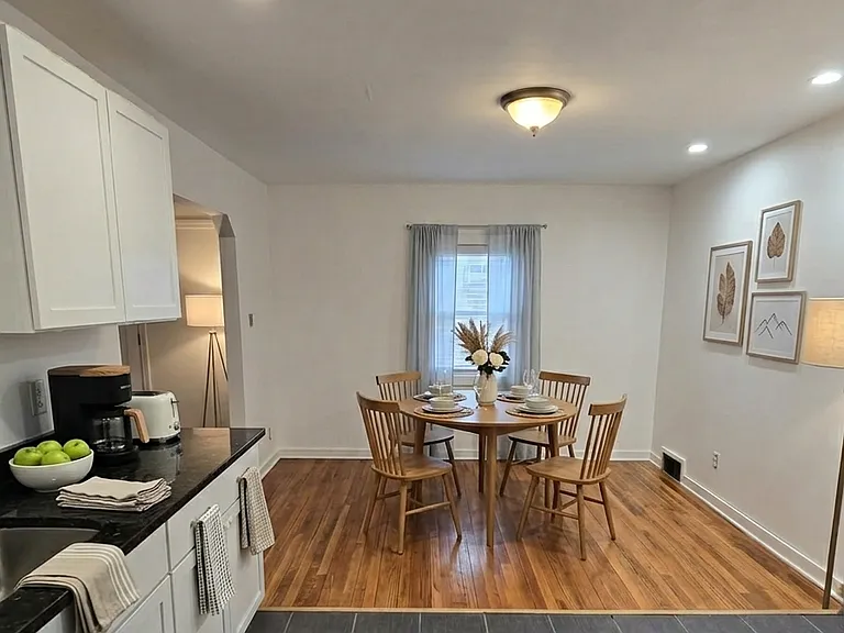 Dining area and kitchen