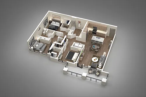 Floor plan 3 Bed/2 Bath