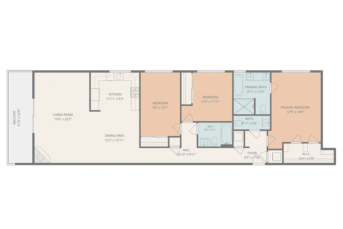 Floor plan 2nd Floor - Remodeled Units