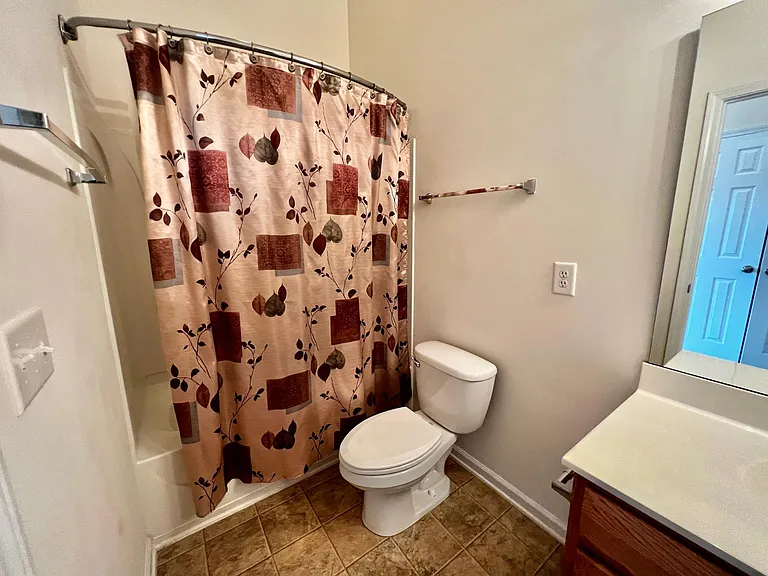 The two bedrooms share a full bathroom