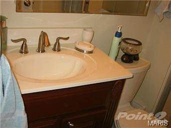 Updated bathroom including tile floors.