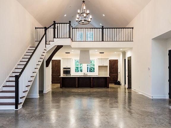 Open great room and kitchen