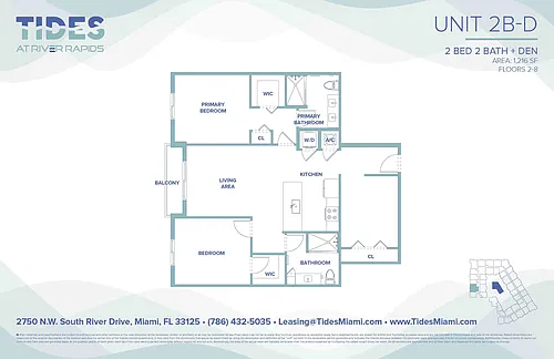 Floor plan 2x2 Den