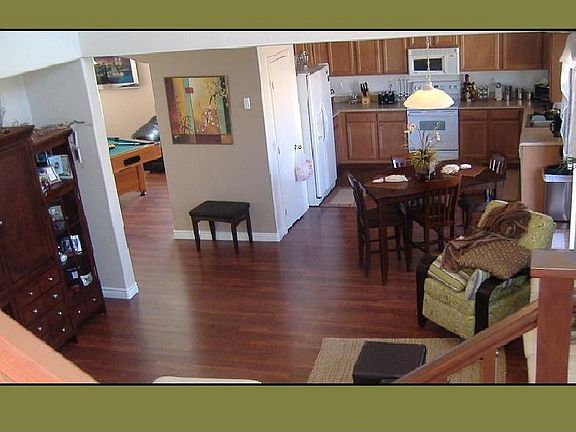 Popular family room and kitchen setup