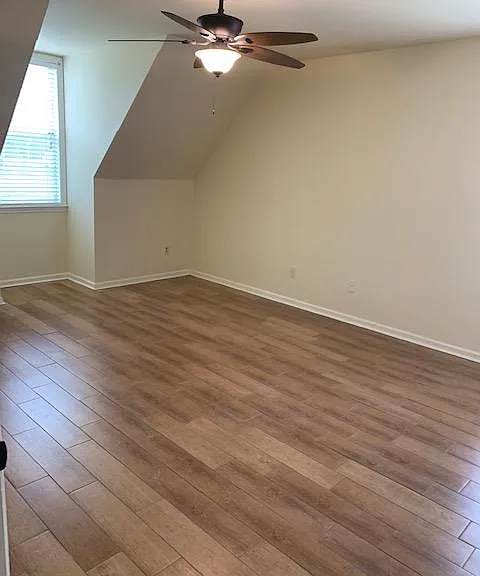 Primary bedroom from hall doorway