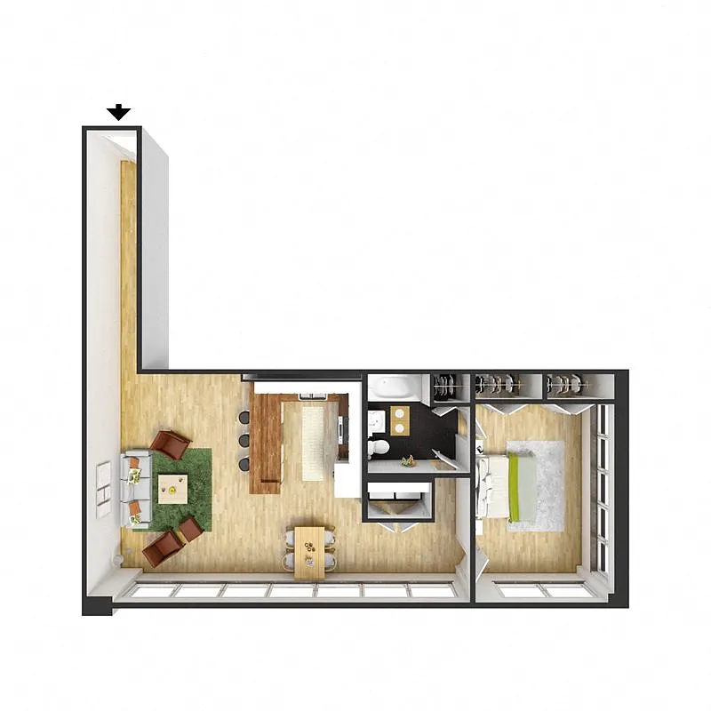 Floor plan The Dinwiddie