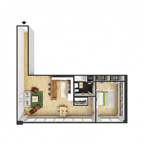 Floor plan The Dinwiddie